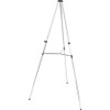 Quartet Lightweight Telescoping Display Easel - 25 lb Load Capacity - 66" Height - Aluminum, Steel, Metal - Silver
