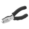 Business Source Handheld 6mm Slot Hole Punch - 1 Punch Head(s) - 6 Sheet - 15/64" Punch Size - Round Shape - Metal - Silver, Black
