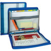 C-Line Expanding File Zippered Binder - Letter - 8 1/2" x 11" Sheet Size - 3 x Ring Fastener(s) - 7 Pocket(s) - 6 Divider(s) - Blue - Zipper Closure, Pencil Holder - 1 Each