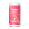 Method All-purpose Cleaning Wipes - Wipe - Pink Grapefruit Scent - 70 / Tub - 1 Each - Pink