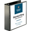 Business Source Basic D-Ring View Binders - 3" Binder Capacity - Letter - 8 1/2" Sheet Size - D-Ring Fastener(s) - Polypropylene - Black - Clear Overlay - 1 Each