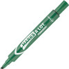 Avery Large Desk-Style Permanent Markers - 4.7625 mm Marker Point Size - Chisel Marker Point Style - Green - Green Plastic Barrel - 1 Dozen
