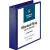 Business Source D-Ring View Binder - 2" Binder Capacity - Slant D-Ring Fastener(s) - Internal Pocket(s) - Navy - Clear Overlay, Labeling Area, Lay Flat, Pocket - 1 Each
