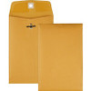 Quality Park Gummed Kraft Clasp Envelopes - Clasp - #35 - 5" Width x 7 1/2" Length - 28 lb - Gummed - Kraft - 100 / Box - Kraft