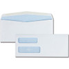 Quality Park No. 10 Double Window Security Envelopes - Security - #10 - 9 1/2" Width x 4 1/8" Length - 24 lb - Gummed - 500 / Box - White