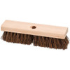 Genuine Joe Deck/Floor Brush - 2" Palmyra Bristle - 10" Handle Width - Hardwood Handle - 1 Each - Brown