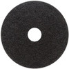 Genuine Joe Black Floor Stripping Pad - 5/Carton - Round x 18" Diameter - Stripping - 175 rpm to 350 rpm Speed Supported - Heavy Duty, Resilient, Flexible, Long Lasting - Fiber - Black