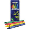 Prang Crayons - Green, Red, Yellow, Blue - 4 / Pack