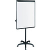 MasterVision Basic Mobile Presentation Easel - 27.5" (2.3 ft) Width x 39" (3.3 ft) Height - White Melamine Surface - Black Aluminum Frame - Rectangle - Floor Standing - 1 Each