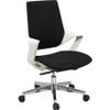 Lorell Poly Shell Conference Task Chair - Fabric, High Density Foam (HDF) Seat - 5-star Base - White - 1 Each