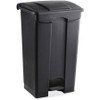 Safco Plastic Step-on Waste Receptacle - 23 gal Capacity - Rectangular - 32.3" Height x 19.8" Width x 16.3" Depth - Plastic - Black - 1 Each
