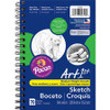 UCreate Art1st Sketch Diary - 70 Sheets - Plain - Spiral - 9" x 6" - White Paper - Acid-free - Recycled - 80 / Pad