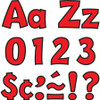 Trend 4" Ready Letter Playful Combo Pack - 83 x Lowercase Letters, 59 x Capital Letter, 36 x Punctuation Marks, 18 x Spanish Accent Mark Shape - Pin-up - Pin Style - Pre-punched - 4" Height x 9" Length - Red - 3 / Pack