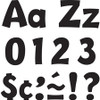 Trend 4" Ready Letter Playful Combo Pack - 83 x Lowercase Letters, 59 x Capital Letter, 36 x Punctuation Marks, 18 x Spanish Accent Mark Shape - Pin-up - Pin Style - Pre-punched - 4" Height x 8" Length - Black - 3 / Pack