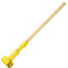 Rubbermaid Commercial Gripper Wet Mop 60" Wood Handle - 60" Length - Yellow - Hardwood - 1 Each