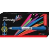 BIC Mark-it Fine Point Permanent Markers - Fine Marker Point - Blue - Silver Barrel - 1 Dozen