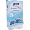 PURELL Cottony Soft Sanitizing Wipes - 5" x 7" - White - Soft, Moist, Textured, Individually Wrapped - For Hand - 120 Per Box - 1 / Box