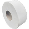 Genuine Joe Jumbo Jr Dispenser Bath Tissue Roll - 2 Ply - 3.30" x 700 ft - 8.88" Roll Diameter - White - Fiber - Sewer-safe, Septic Safe - For Bathroom - 12 / Carton
