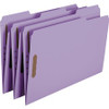 Smead 1/3 Tab Cut Legal Recycled Fastener Folder - 8 1/2" x 14" - 2 Fastener(s) - Top Tab Location - Assorted Position Tab Position - Lavender - 10% Recycled - 50 / Box