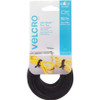 VELCRO ONE-WRAP Thin Ties 8in x 1/2in Ties Black 50 ct - 5" Width - 8" Length - Black - 50 / Pack