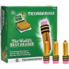 Dixon Latex-free Pencil-shape Eraser - Yellow - Pencil - 36 / Box - Latex-free, Smudge-free, Non-toxic