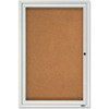 Quartet Enclosed Cork Bulletin Board for Outdoor Use - 36" Height x 24" Width - Brown Cork Surface - Hinged, Wear Resistant, Tear Resistant, Water Resistant, Shatter Proof, Acrylic Glass, Weather Resistant, Lock - Silver Aluminum Frame - 1 / Each