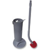Unger Ergo Toilet Bowl Brush Set - Nylon Bristle - 26" Handle Length - 8.8" Overall Length - 1 / Kit - Gray