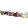 Deflecto Tilt Bin Interlocking Multi-Bin Storage Organizer - 6 Compartment(s) - 4.5" Height x 23.6" Width x 3.6" Depth - Desktop - Interlockable, Lockable - White - 1 Each