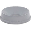 Rubbermaid Commercial Untouchable Round Funnel Top - Round - High-density Polyethylene (HDPE) - 1 Each - Gray