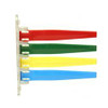IMC-DIP Exam Room Status Signal Flags - 7.8" x 7.3" - Scratch-resistant - Plastic - Red, Green, Yellow, Blue