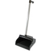 Genuine Joe L-grip Plastic Lobby Dust Pan - Plastic - Black - 1 Each