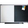 Quartet Prestige Combination Board - 36" (3 ft) Width x 24" (2 ft) Height - Black Foam Surface - Silver Aluminum Frame - Horizontal - 1 / Each