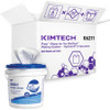 KIMTECH WETTASK Wipers For Disinfectants and Sanitizers - 12" x 6" - 140 Sheets/Roll - White - Hydroknit - Disinfectant - 1 Rolls Per Bucket - 6 / Carton