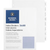 Business Source Punched Tabbed Laser Index Dividers - 8 Blank Tab(s) - 8.5" Divider Width x 11" Divider Length - Letter - 3 Hole Punched - White Paper Divider - White Tab(s) - 5 / Pack