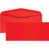 Quality Park No. 10 Red Business Envelopes - Business - #10 - 9 1/2" Width x 4 1/8" Length - 60 lb - Gummed - 25 / Pack - Red