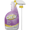 Diversey Crew Shower, Tub & Tile Cleaner - Ready-To-Use Spray - 32 fl oz (1 quart) - Fresh ScentSpray Bottle - 4 / Carton - Red