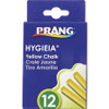 Dixon 31344 Prang Dustless Chalk - 3.3" Length - 0.4" Diameter - Yellow - 12 / Box