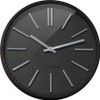 Orium Goma Silent Clock - Analog - Quartz - Black Main Dial - Black/Acrylonitrile Butadiene Styrene (ABS) Case - Modern Style