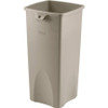 Rubbermaid Commercial Untouchable Square Container - 23 gal Capacity - Square - Durable, Crack Resistant - 30.9" Height x 15.5" Width x 16.5" Depth - Plastic - Beige - 4 / Carton