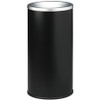 Safco Sand Fill Ash Urns - Round - 10" Opening Diameter - 20" Height - Steel - Black - 1 Each