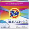 Tide Vivid Plus Bleach Detergent - Powder - 144 oz (9 lb) - Original Scent - 2 / Carton - White