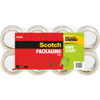 Scotch Sure Start Packaging Tape - 54.60 yd Length x 1.88" Width - 2.6 mil Thickness - 3" Core - Synthetic Rubber Resin - 8 / Pack - Clear