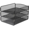 Safco Onyx Letter Tray - 8" Height x 9.3" Width x 11.8" Depth - Desktop - Stackable, Sturdy - Black - Steel - 1 Each