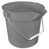 Impact Products 10-qt Deluxe Bucket - 10 quart - Heavy Duty, Rugged, Spill Resistant, Alkali Resistant, Acid Resistant, Embossed, Handle - 10.2" x 11.1" - Polypropylene - Gray - 1 Each