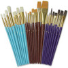 Creativity Street Deluxe Brush Assortment - 24 Brush(es) Natural Wood - Aluminum Ferrule