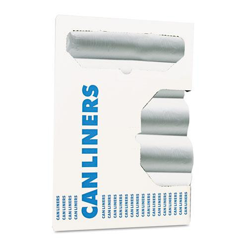 High-density Can Liners, 45 Gal, 13 Microns, 40" X 46", Natural, 25 Bags/roll, 10 Rolls/carton