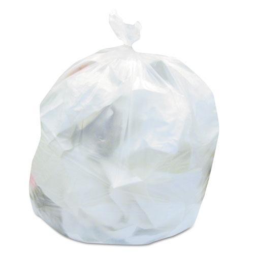 High-density Can Liners, 56 Gal, 19 Microns, 43" X 47", Natural, 25 Bags/roll, 6 Rolls/carton