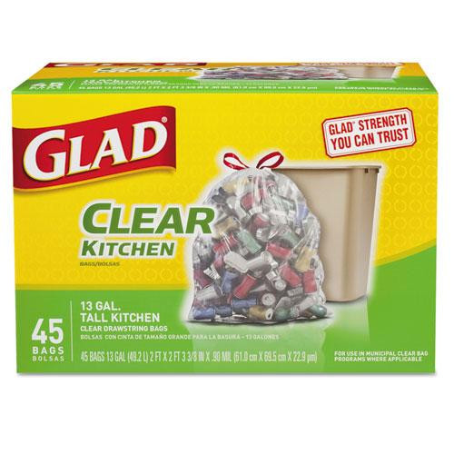 Bag,glad,recy,13gl,clr
