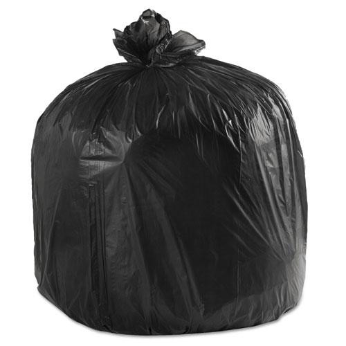 Low-density Waste Can Liners, 45 Gal, 0.6 Mil, 40" X 46", Black, 25 Bags/roll, 4 Rolls/carton