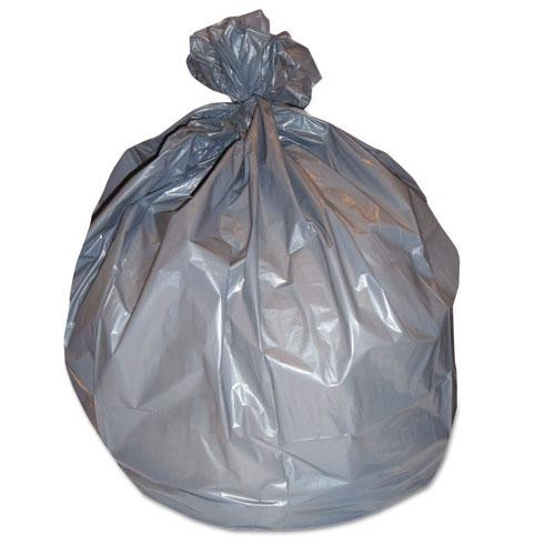 Low-density Waste Can Liners, 60 Gal, 1.1 Mil, 38" X 58", Gray, 20 Bags/roll, 5 Rolls/carton